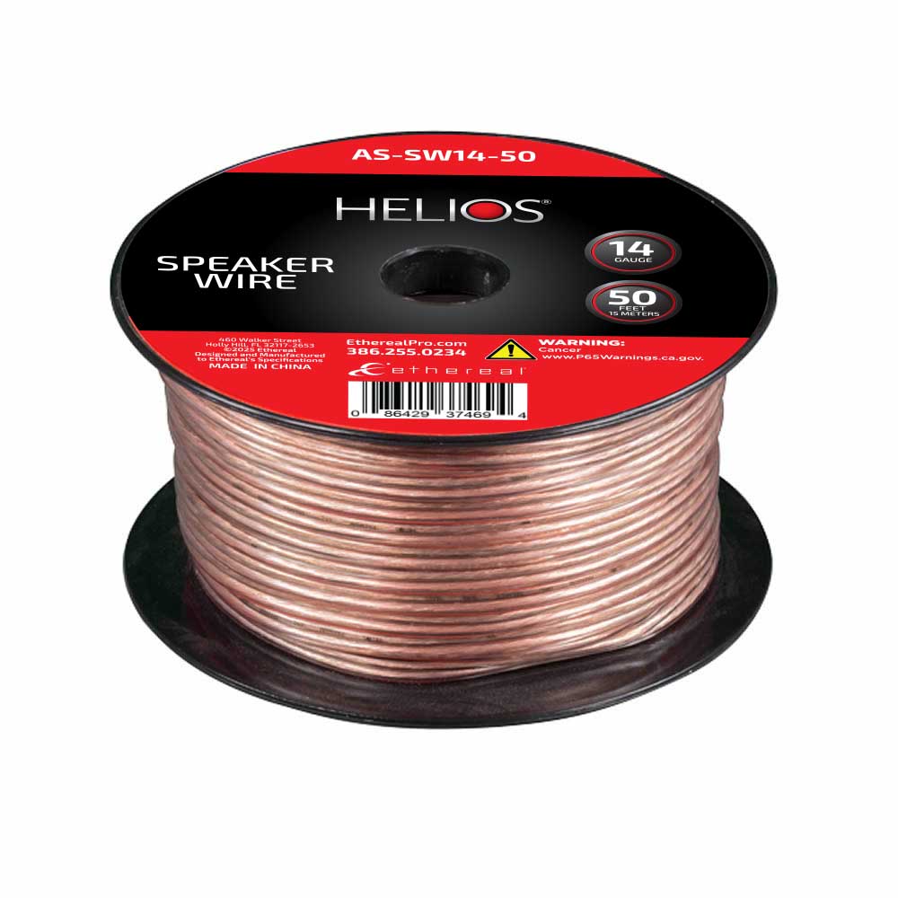 14 AWG SPEAKER WIRE, CLEAR JACKET, 50FT