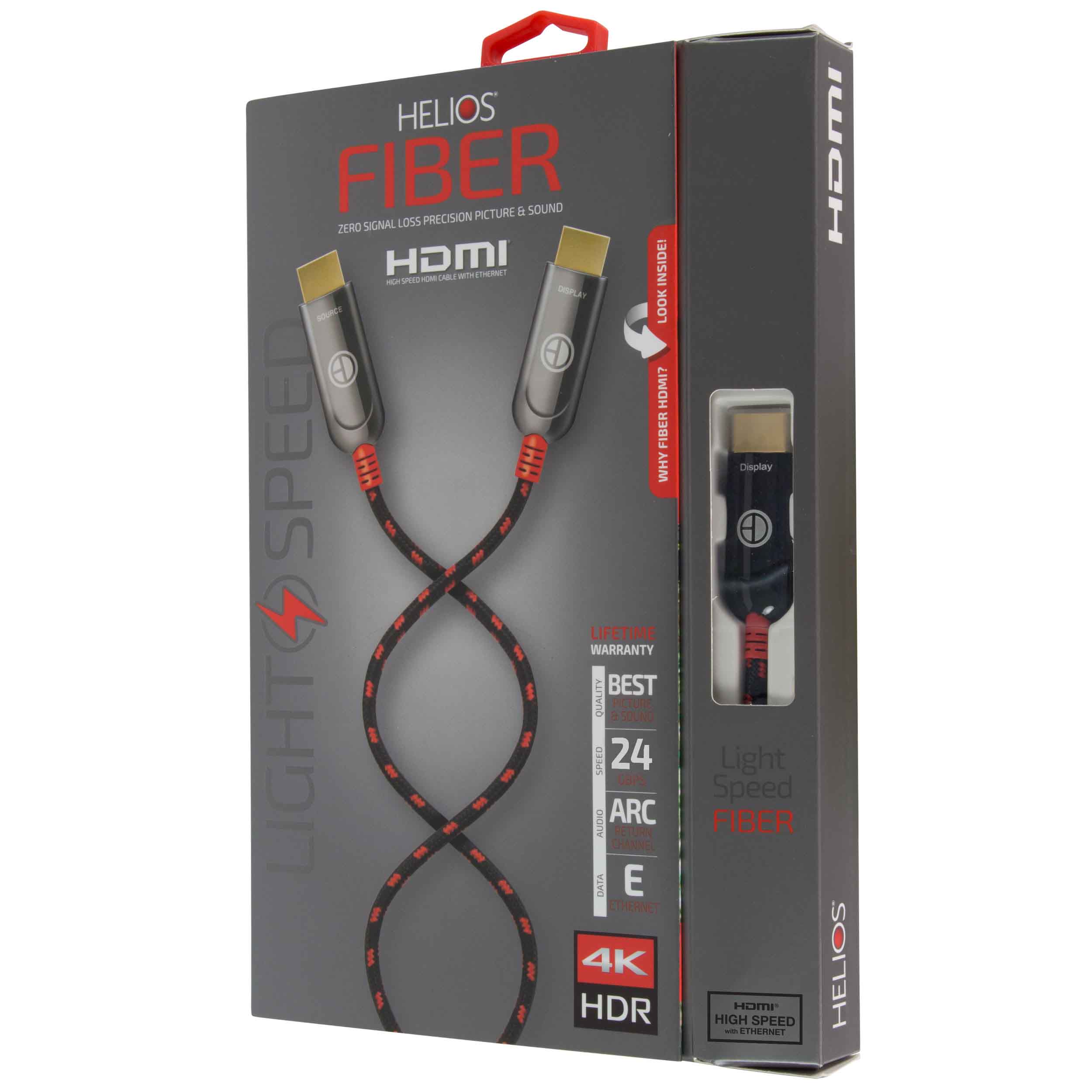 Helios Active Fiber Light Speed HDMI(R) Cable With Ethernet, 4K, 24 Gbps, ARC/eARC