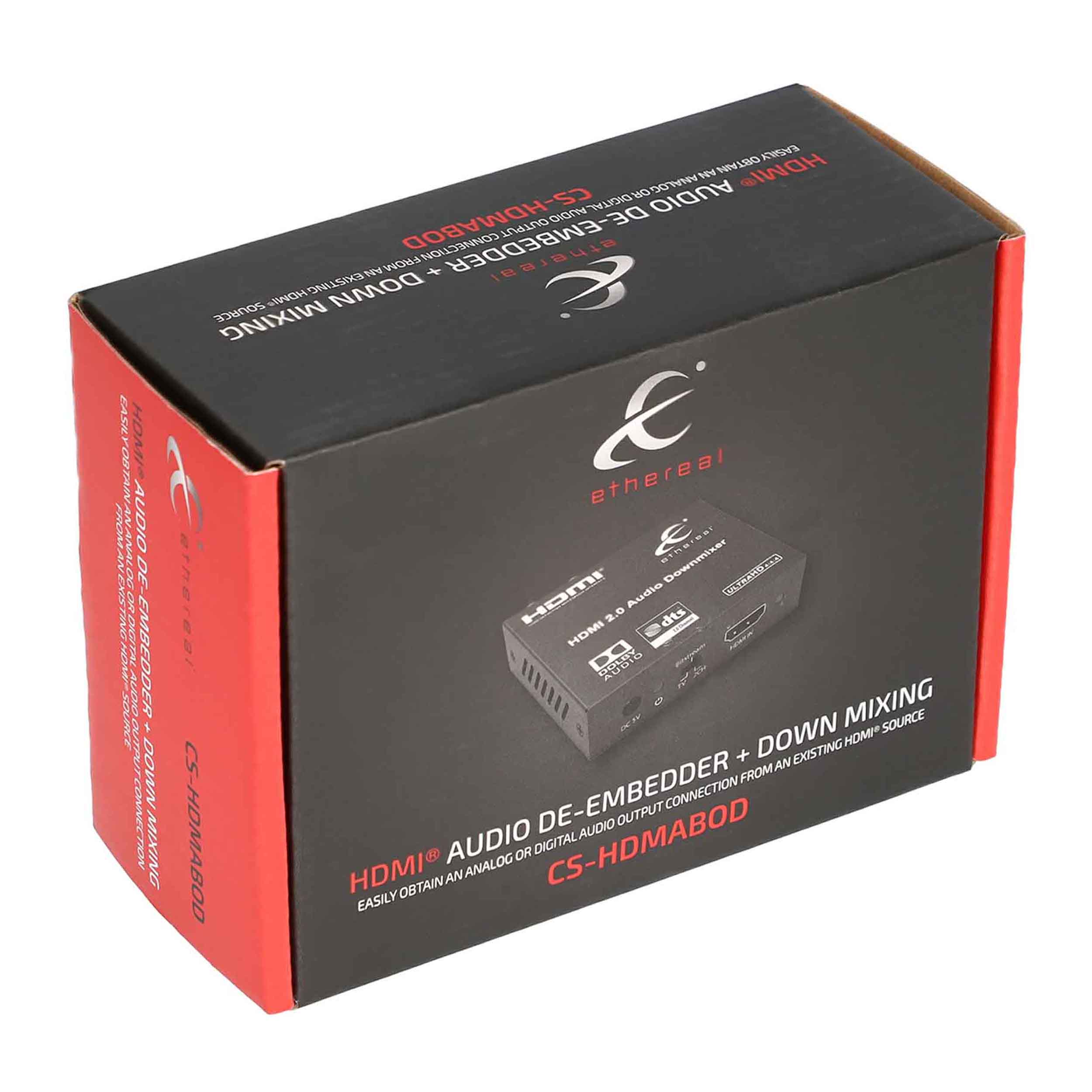 HDMI 2.0 AUDIO DE-EMBEDDER, OPTICAL, COAX, ANALOG, WITH DOWNMIXING