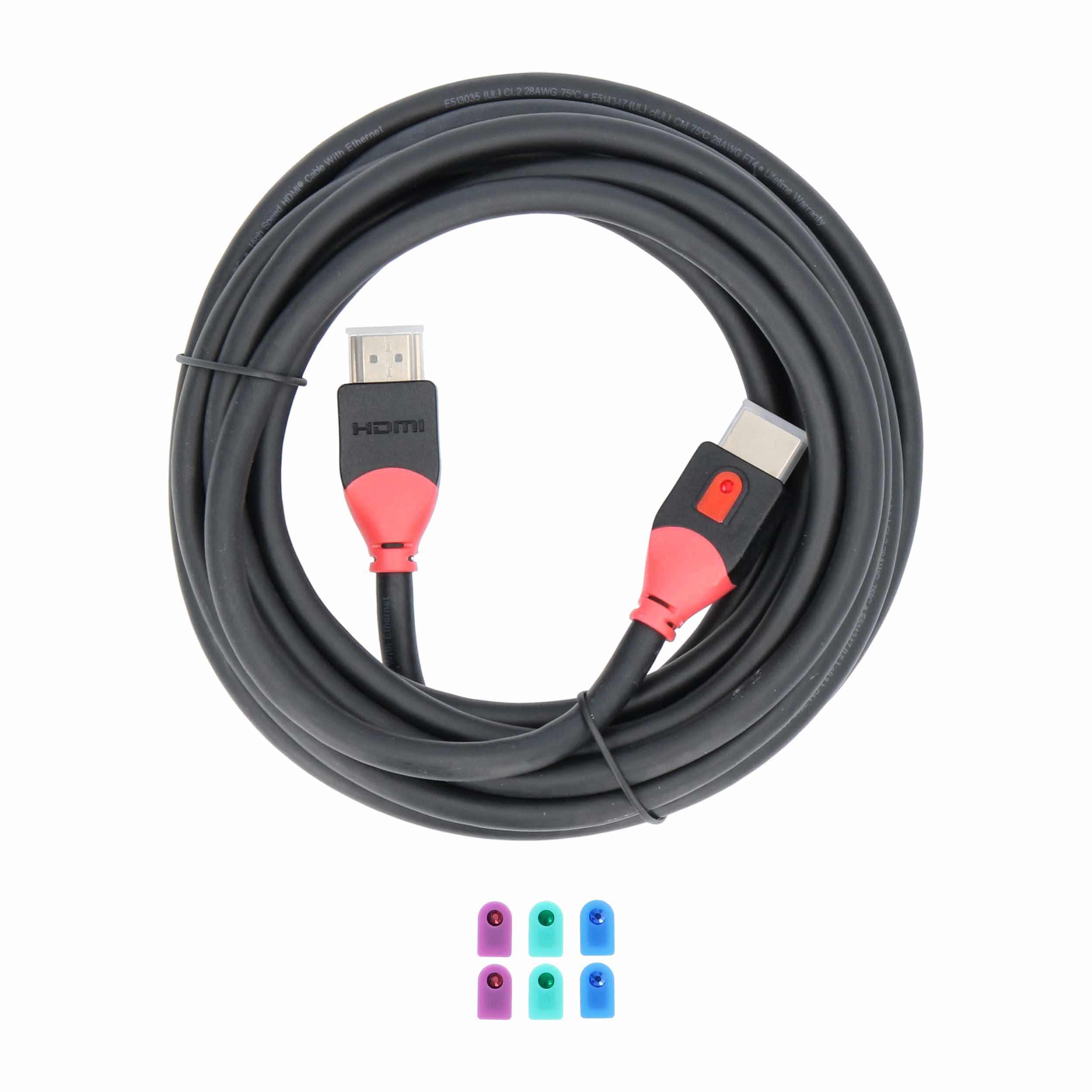 12FT RED SERIES HDMI CABLE 18GBPS HIGH SPEED, ARC/EARC