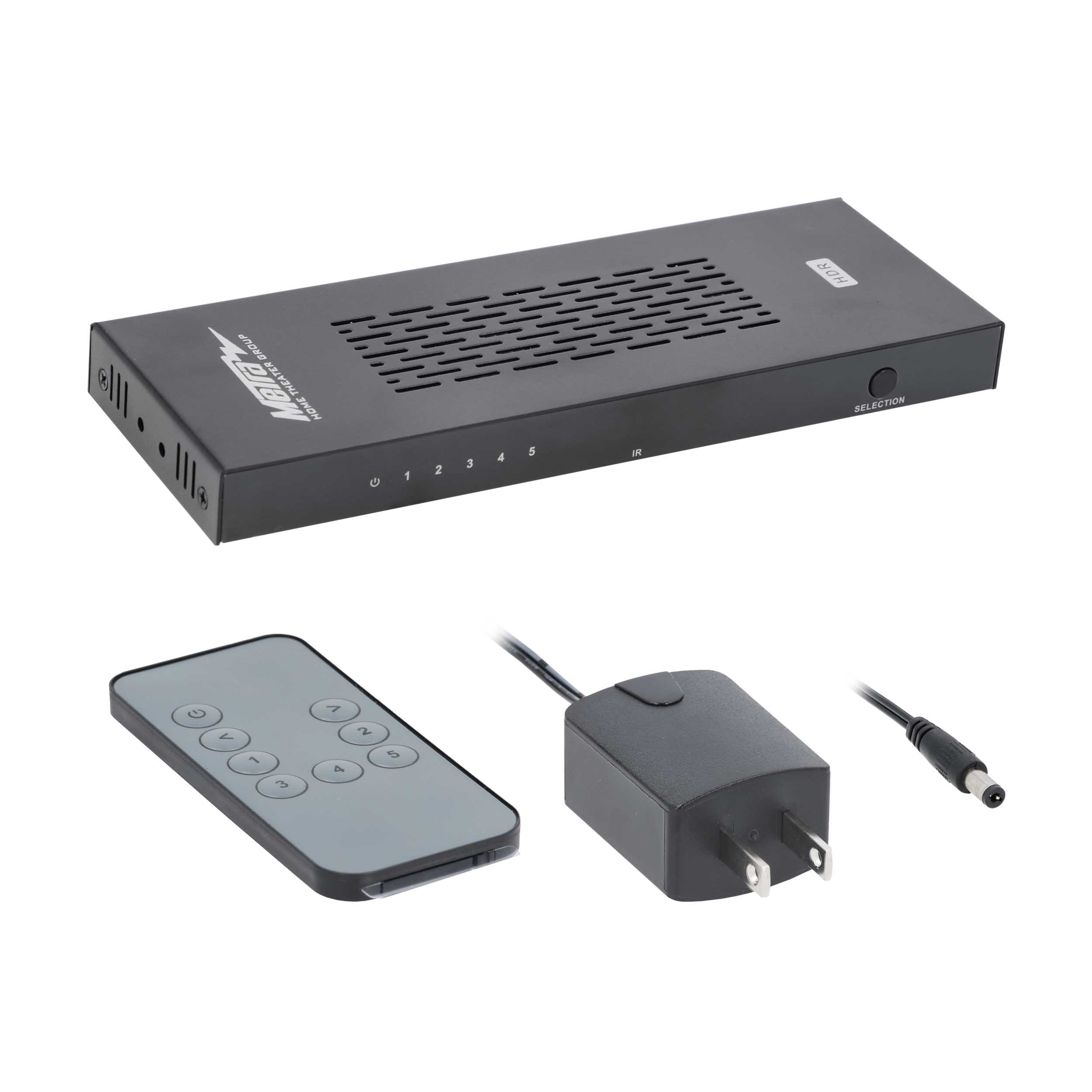 5-INPUT 1-OUTPUT HDMI 2.0 & HDCP 2.2 SWITCH, IR & RS232, 18 GBPS